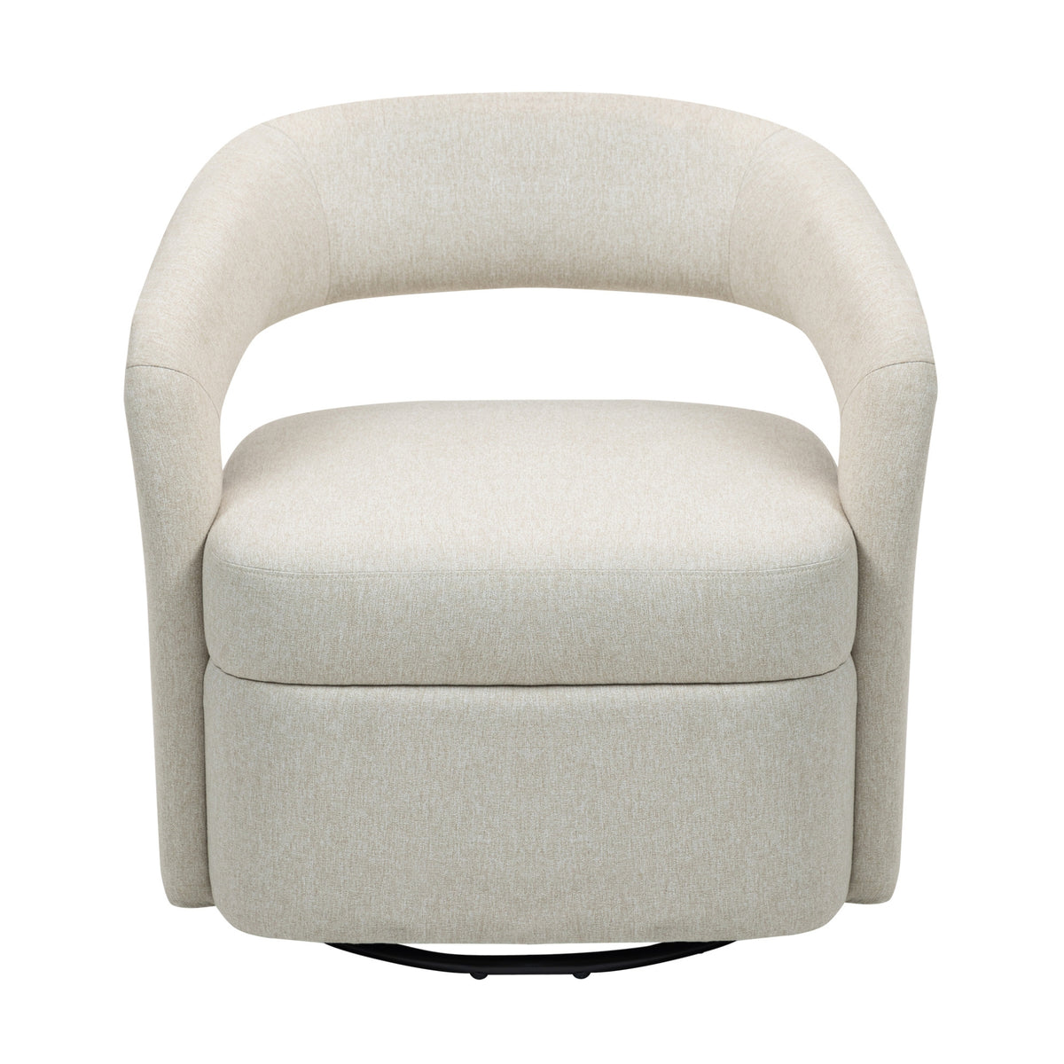 Raeley Premium Fabric Swivel Armchair Occasional Accent Tub Chair Beige