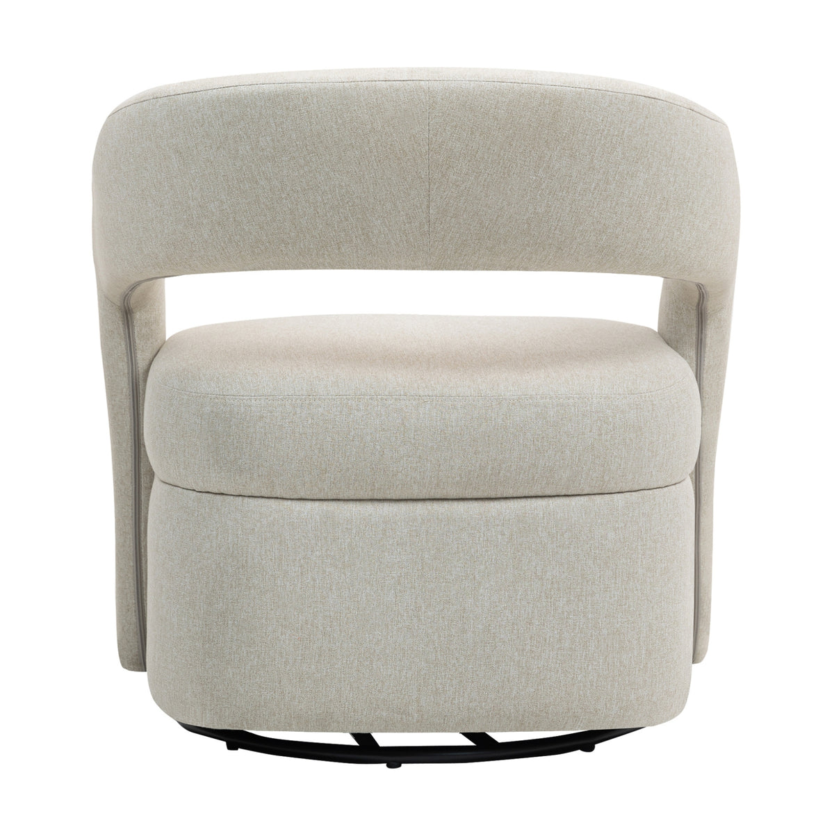 Raeley Premium Fabric Swivel Armchair Occasional Accent Tub Chair Beige