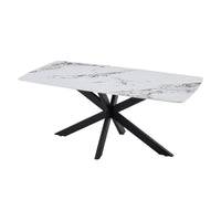 Rafelle 180cm Dining Table Sintered Stone Top White