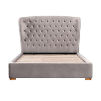 Raina Fabric Double Bed Frame Mink Beige