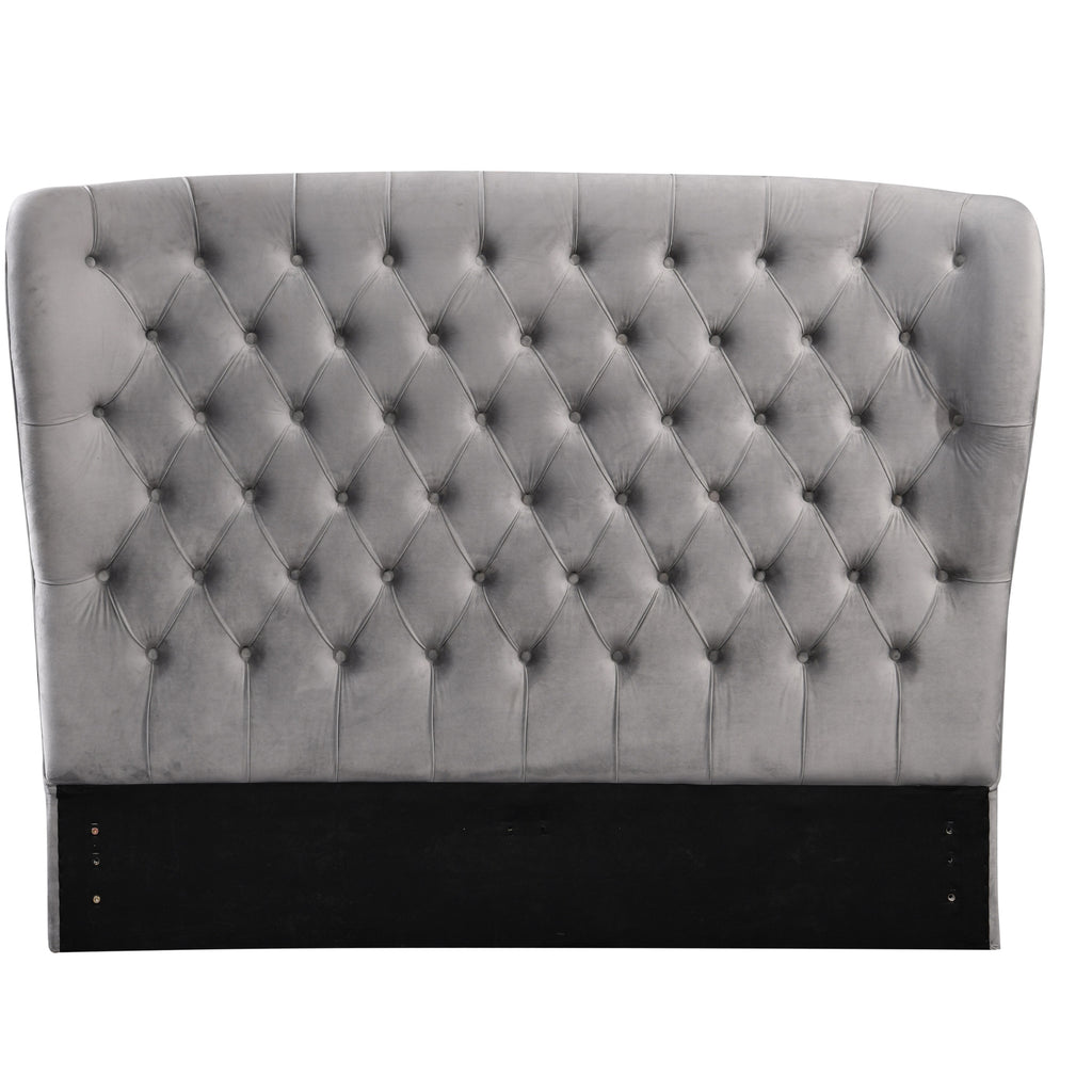 Raina Fabric Double Bed Frame Silver Grey