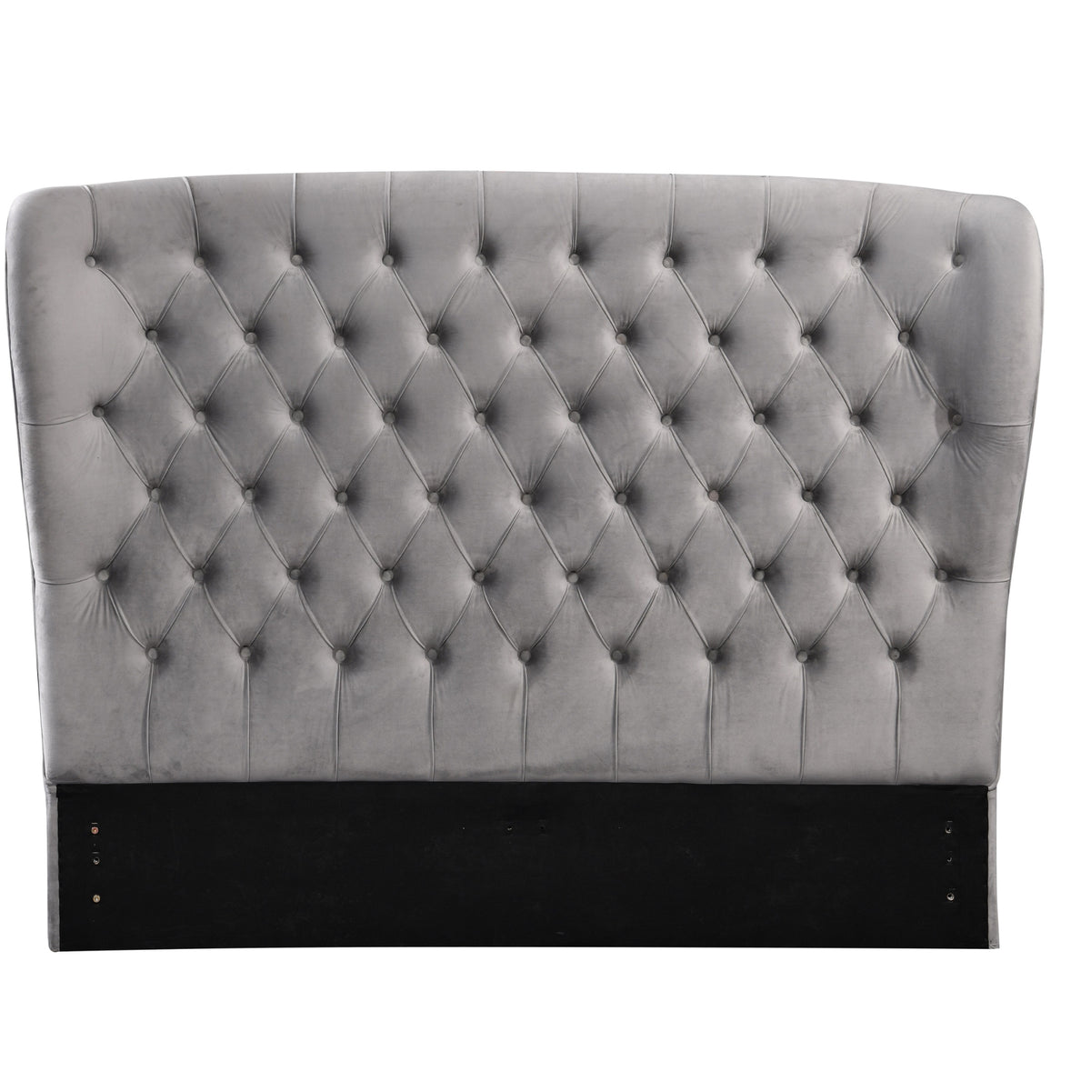 Raina Fabric Double Bed Frame Silver Grey