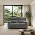 Randy 2 Seater Fabric Electric Recliner Lounge Dante Grey