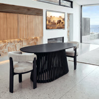 Ravenwood Casablanca 200cm Oval Dining Table Black