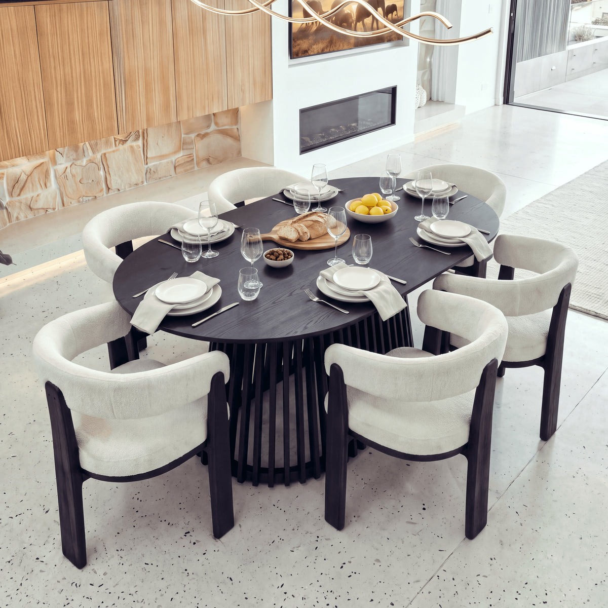 Ravenwood Casablanca 200cm Oval Dining Table Black
