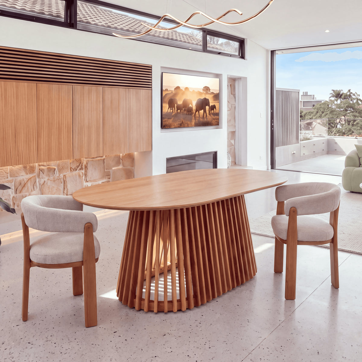 Ravenwood Casablanca 200cm Oval Dining Table Natural