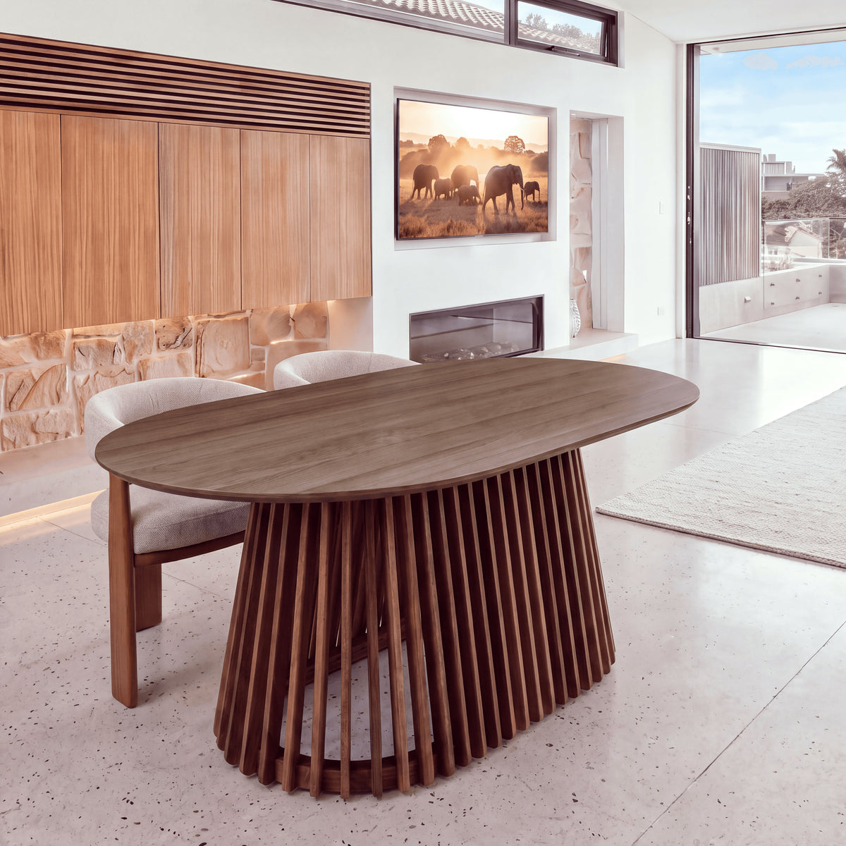 Ravenwood Casablanca 200cm Oval Dining Table Walnut