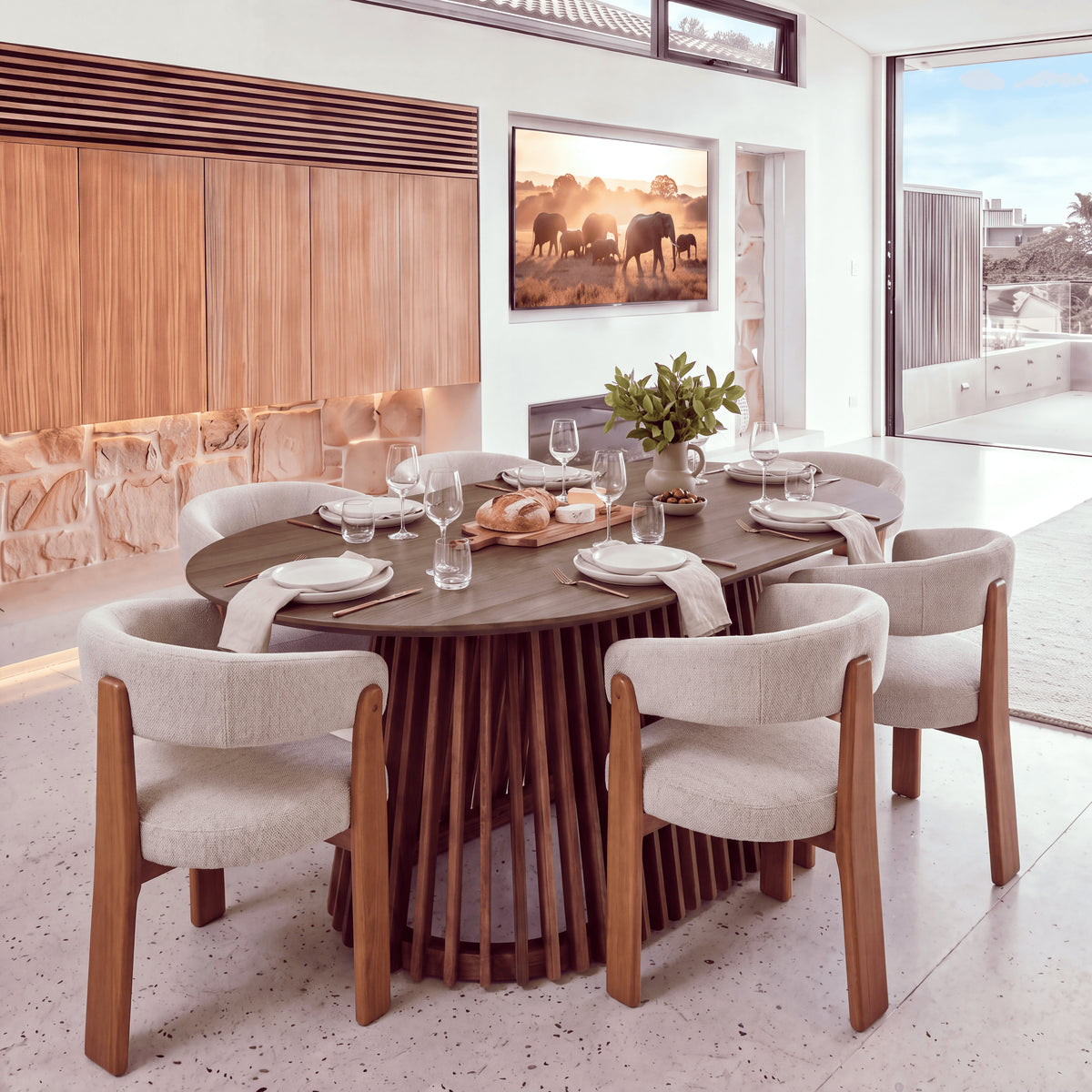 Ravenwood Casablanca 200cm Oval Dining Table Walnut