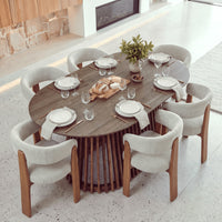 Ravenwood Casablanca 200cm Oval Dining Table Walnut
