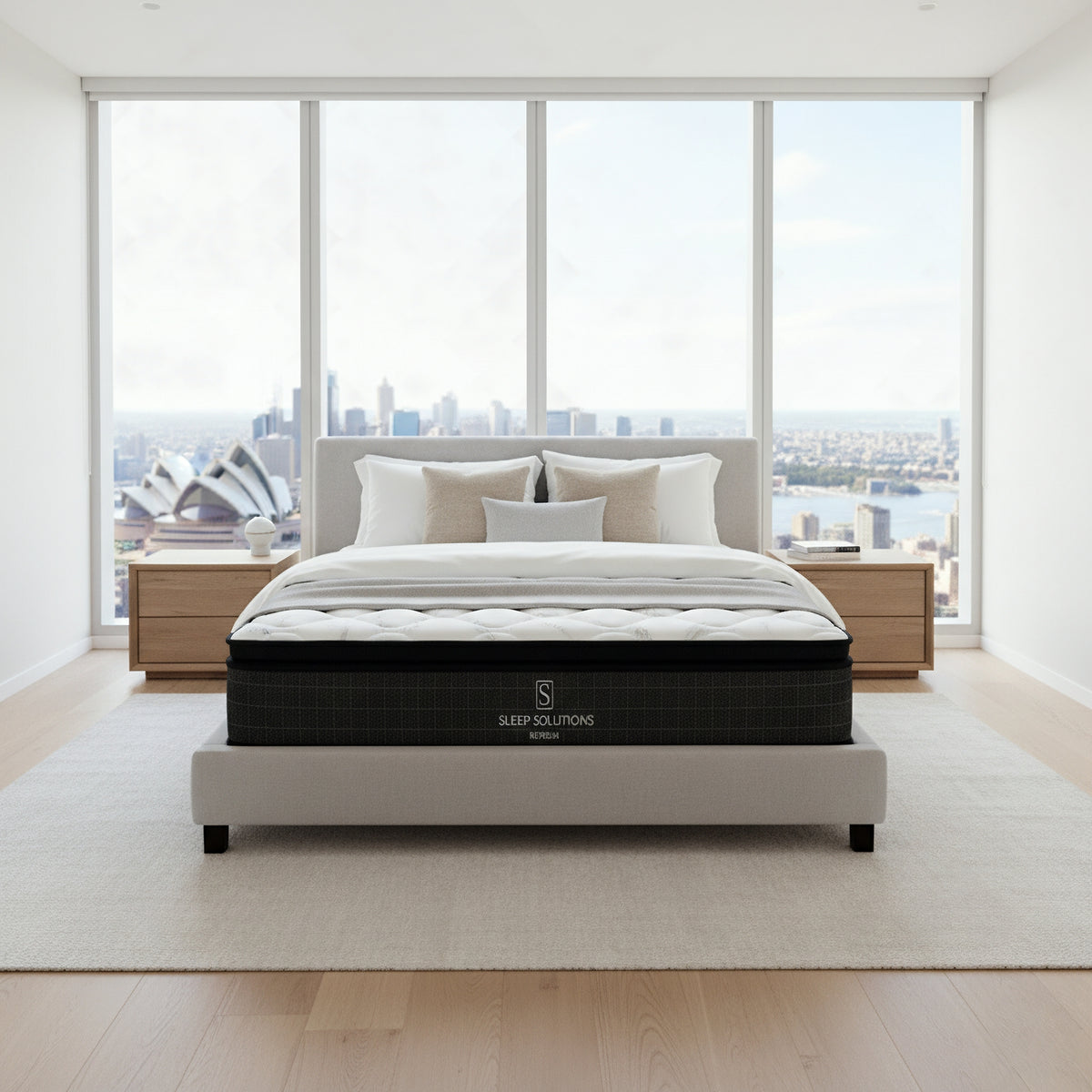 Refresh Pocket Spring Mattress Medium Bamboo Cover Pillow Top  Double 