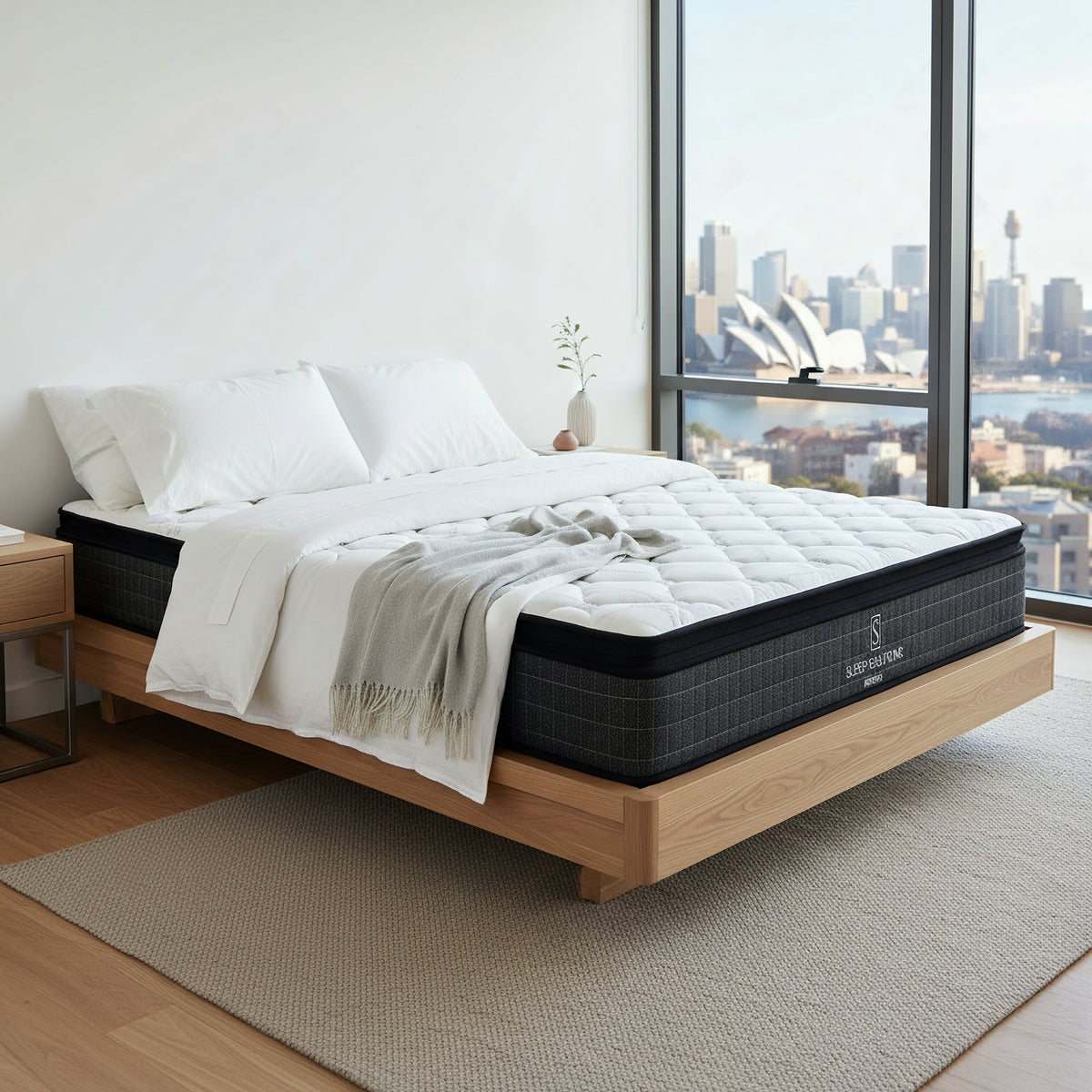 Refresh Pocket Spring Mattress Medium Bamboo Cover Pillow Top  King Single 