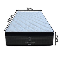 Refresh Pocket Spring Mattress Medium Bamboo Cover Pillow Top  Single 