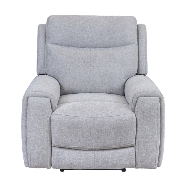 Regal 1 Seater Electric Recliner Fabric Lounge Light Grey