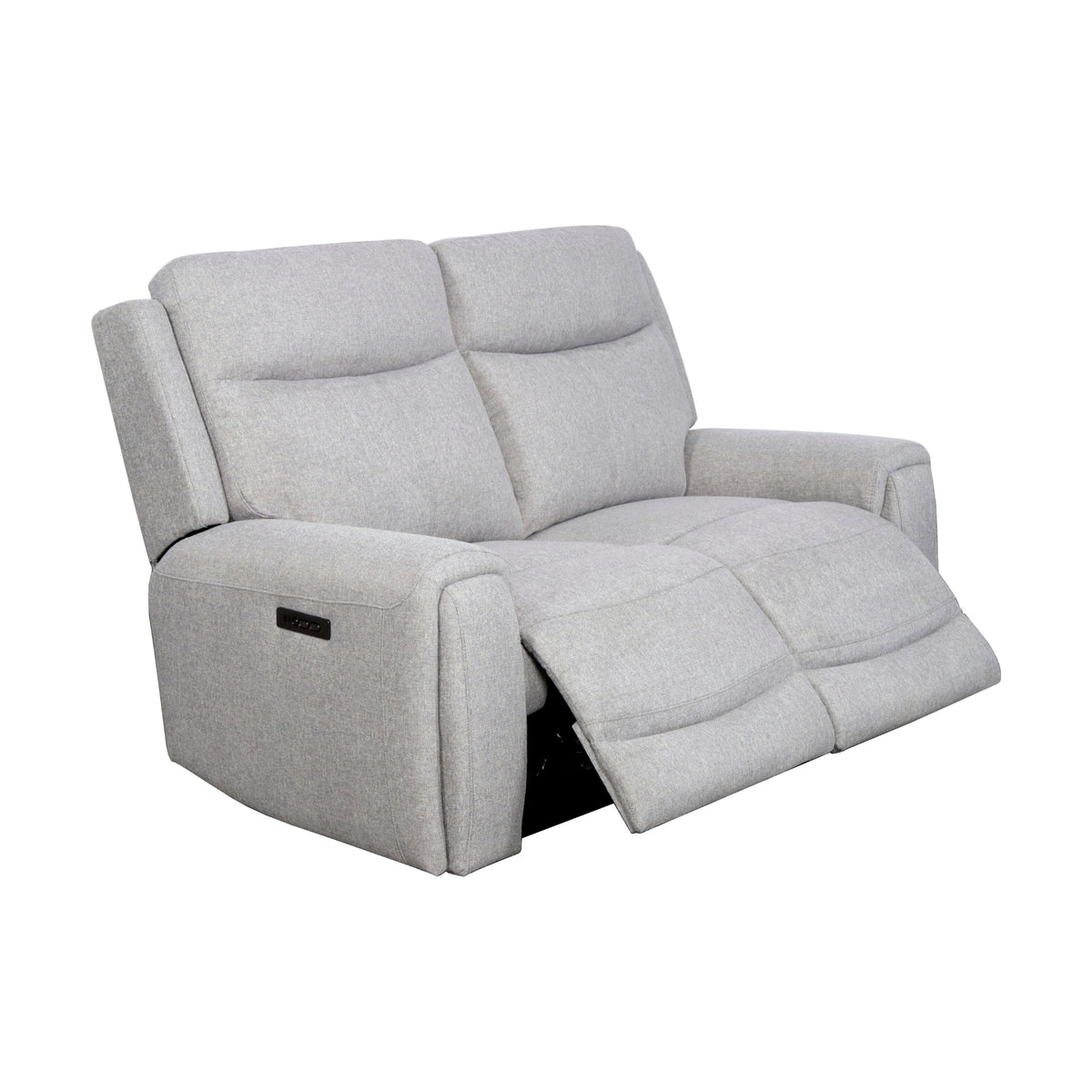 Regal 2 Seater Electric Recliner Fabric Lounge Light Grey