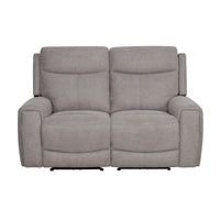 Regal 2 Seater Electric Recliner Fabric Lounge Tone Grey