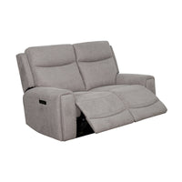 Regal 2 Seater Electric Recliner Fabric Lounge Tone Grey