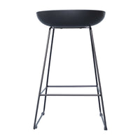 Replica Hay Set of 2 Bar Stools Kitchen Counter PP Seat Metal Leg Black