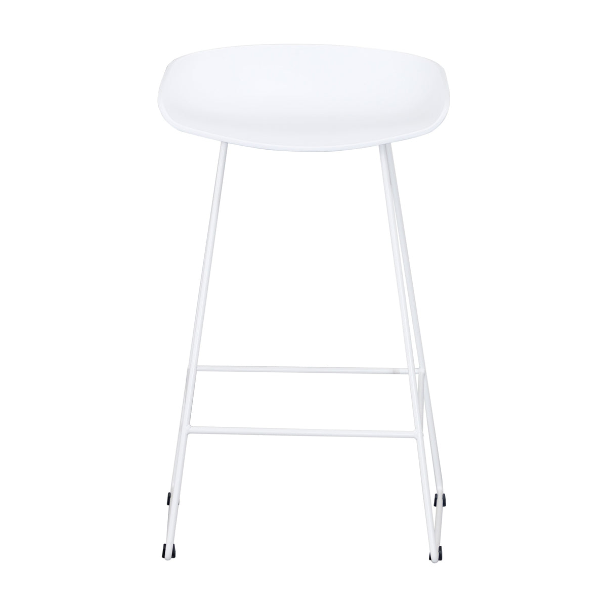 Replica Hay Set of 2 Bar Stools Kitchen Counter PP Seat Metal Leg White