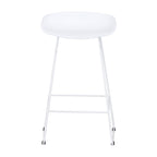 Replica Hay Set of 2 Bar Stools Kitchen Counter PP Seat Metal Leg White