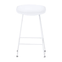 Replica Hay Set of 2 Bar Stools Kitchen Counter PP Seat Metal Leg White