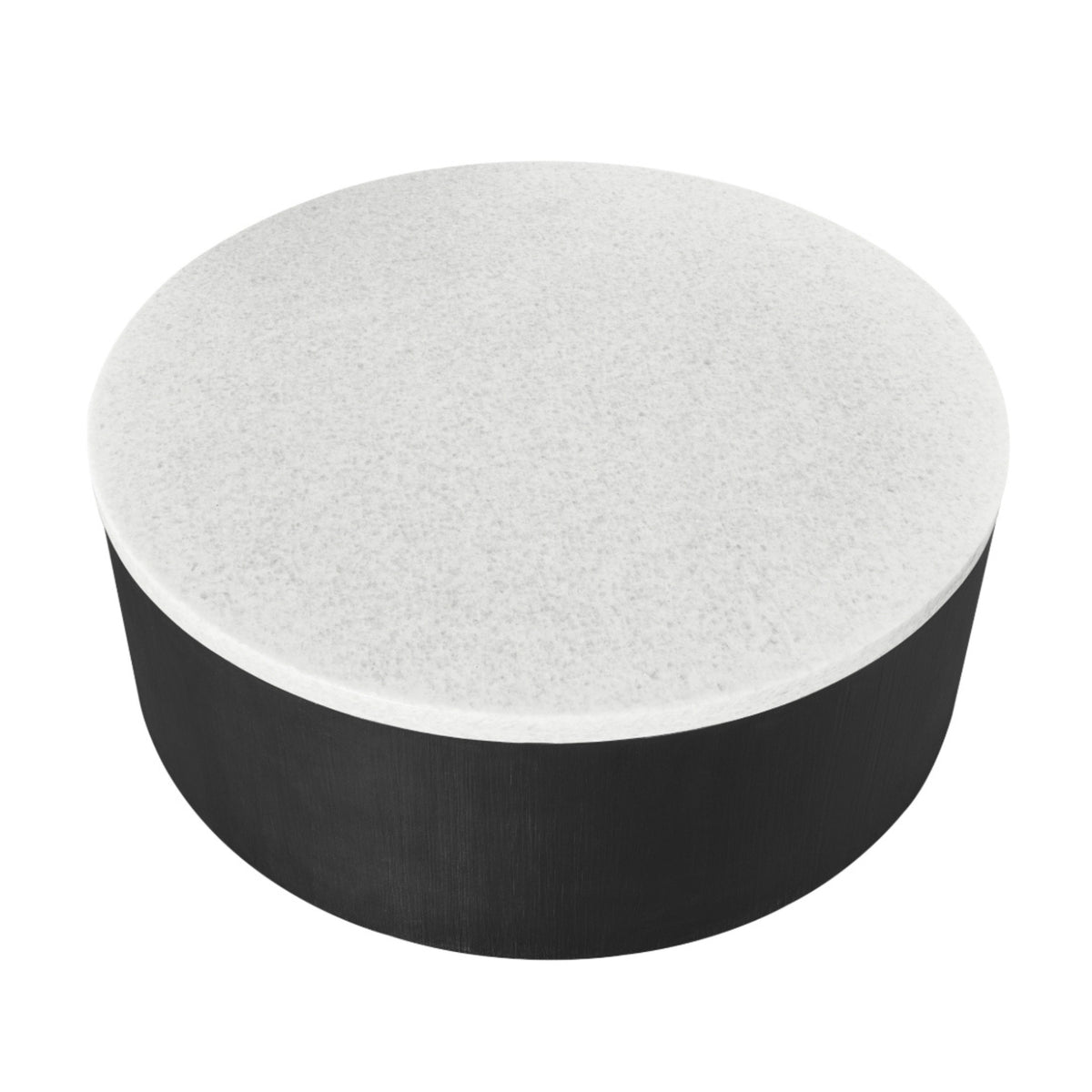 Rexington 100cm Marble Coffee Table Black Base White