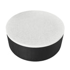 Rexington 100cm Marble Coffee Table Black Base White