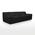 Ripley 3 Seater Sofa Black, angled view on a white background