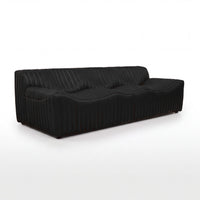 Ripley 3 Seater Sofa Black, angled view on a white background