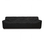 Ripley 3 Seater Sofa Black, front view on a white background
