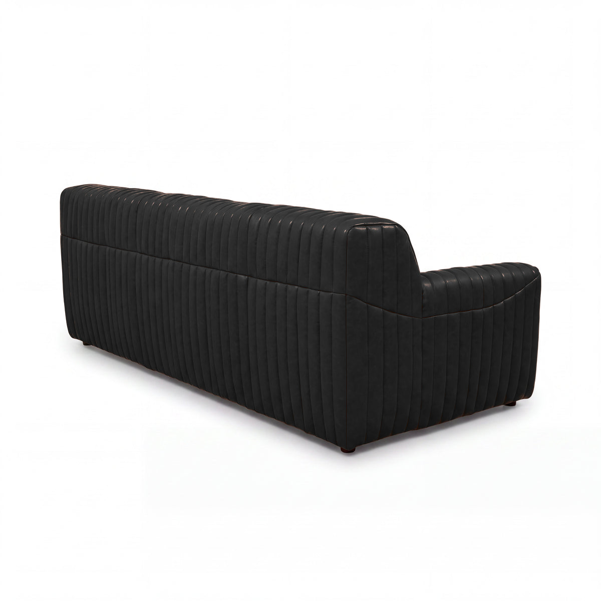 Ripley 3 Seater Sofa Black, rear view on a white background