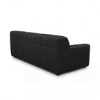 Ripley 3 Seater Sofa Black, rear view on a white background