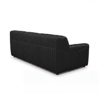 Ripley 3 Seater Sofa Black, rear view on a white background