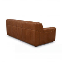 Ripley 3 Seater Sofa Tan, rear view on a white background