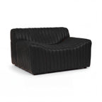 Ripley Single Seater Armchair Sofa Black, angled view on a white background