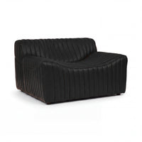 Ripley Single Seater Armchair Sofa Black, angled view on a white background