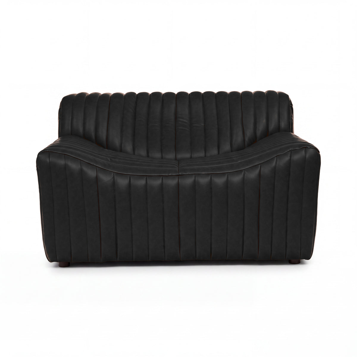 Ripley Single Seater Armchair Sofa Black, front view on a white background