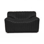 Ripley Single Seater Armchair Sofa Black, front view on a white background