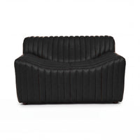 Ripley Single Seater Armchair Sofa Black, front view on a white background