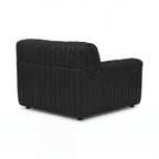 Ripley Single Seater Armchair Sofa Black, rear view on a white background