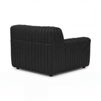 Ripley Single Seater Armchair Sofa Black, rear view on a white background