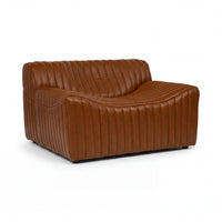 Ripley Single Seater Armchair Sofa Tan, angled view on a white background