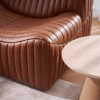 Ripley Single Seater Armchair Sofa Tan, upholstery texture detail