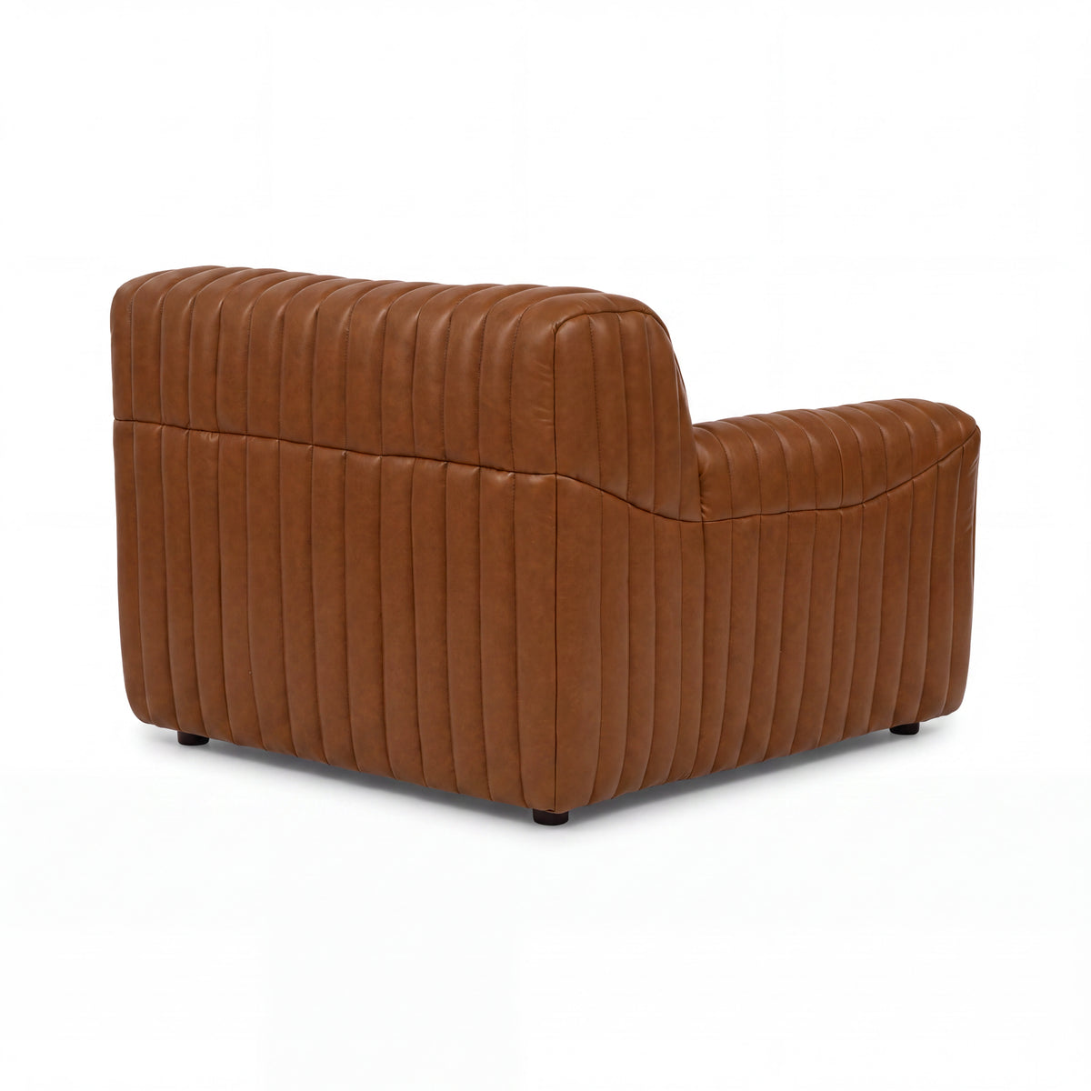 Ripley Single Seater Armchair Sofa Tan, rear view on a white background