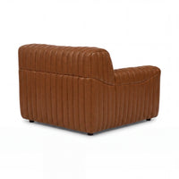 Ripley Single Seater Armchair Sofa Tan, rear view on a white background