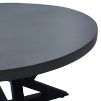 Rocky 90cm Round Coffee Table Concrete Top Dark Grey
