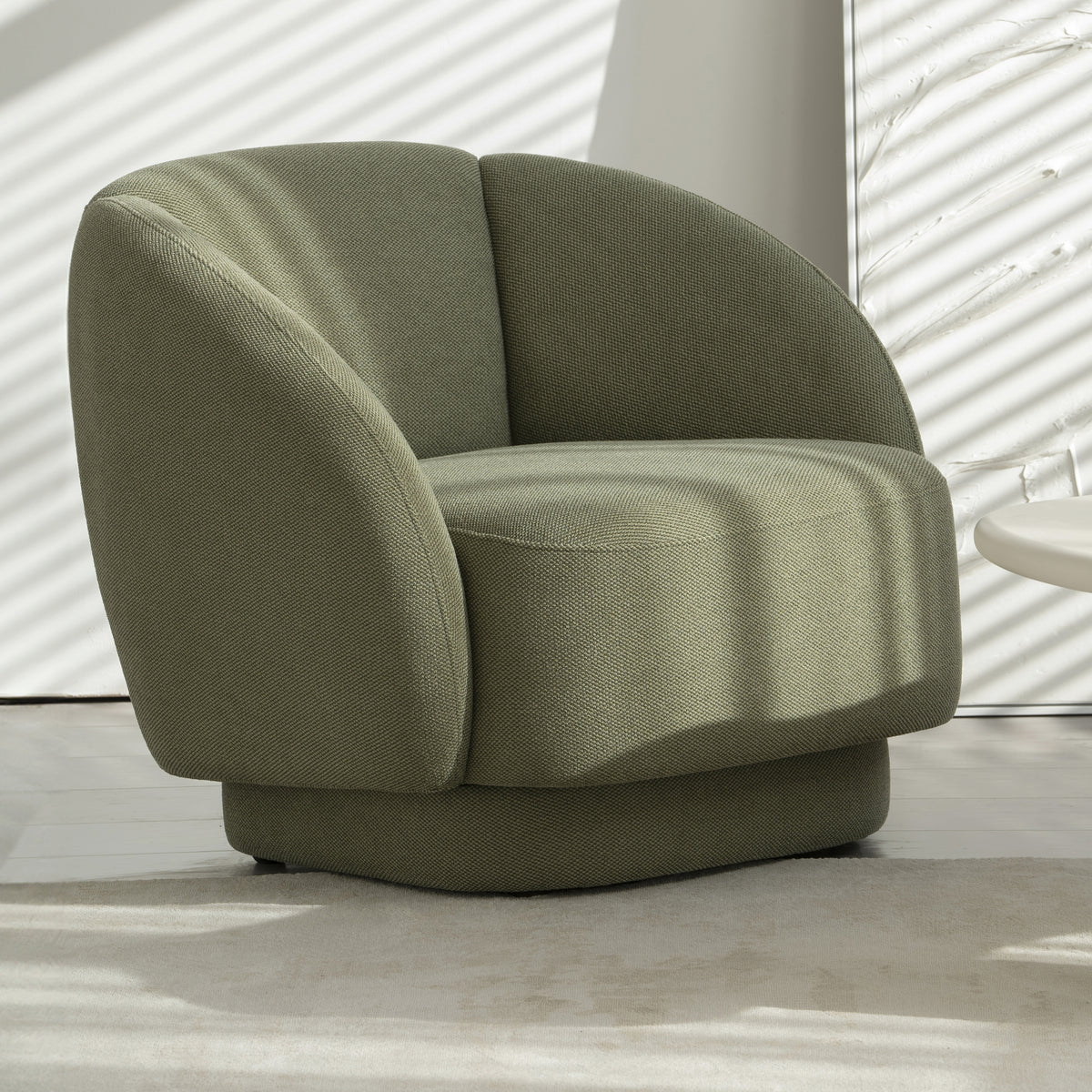 Roland Fabric Occasional Accent Chair Armchair Olive Green