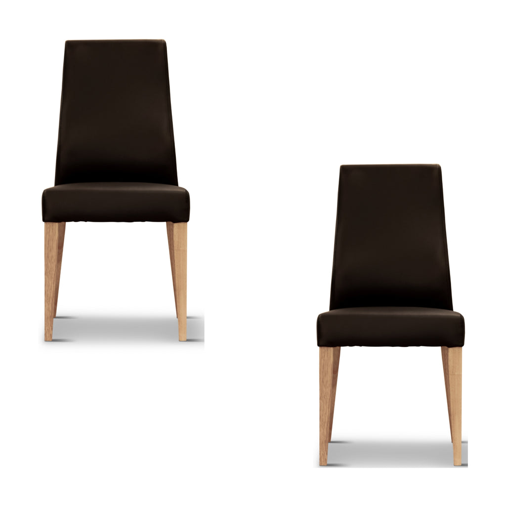 Rosemallow 2pc Set PU Leather Dining Chair Black
