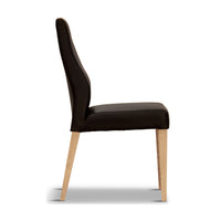 Rosemallow 2pc Set PU Leather Dining Chair Black