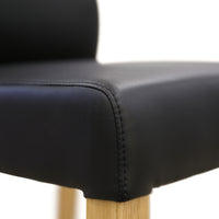 Rosemallow 2pc Set PU Leather Dining Chair Black