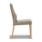 Rosemallow 2pc Set PU Leather Dining Chair Silver